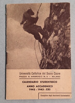 Calendario Studentesco, Università Cattolica Del Sacro Cuore, Milano, 1942 1943