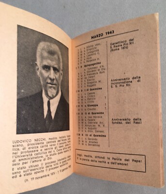 Calendario Studentesco, Università Cattolica Del Sacro Cuore, Milano, 1942 1943