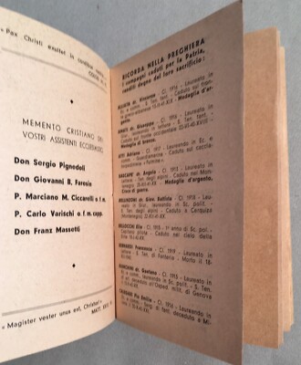 Calendario Studentesco, Università Cattolica Del Sacro Cuore, Milano, 1942 1943