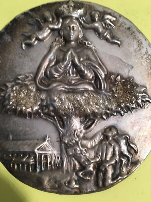 Stampa Popolare Devozionale: Placchetta Sbalzata Della Madonna Dell'Incoronata   Puglia