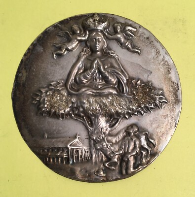 Stampa Popolare Devozionale: Placchetta Sbalzata Della Madonna Dell'Incoronata   Puglia