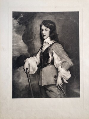 Antico Ritratto Della Nobiltà: Principe William II, Artista Antony Van Dyck, XIX Secolo