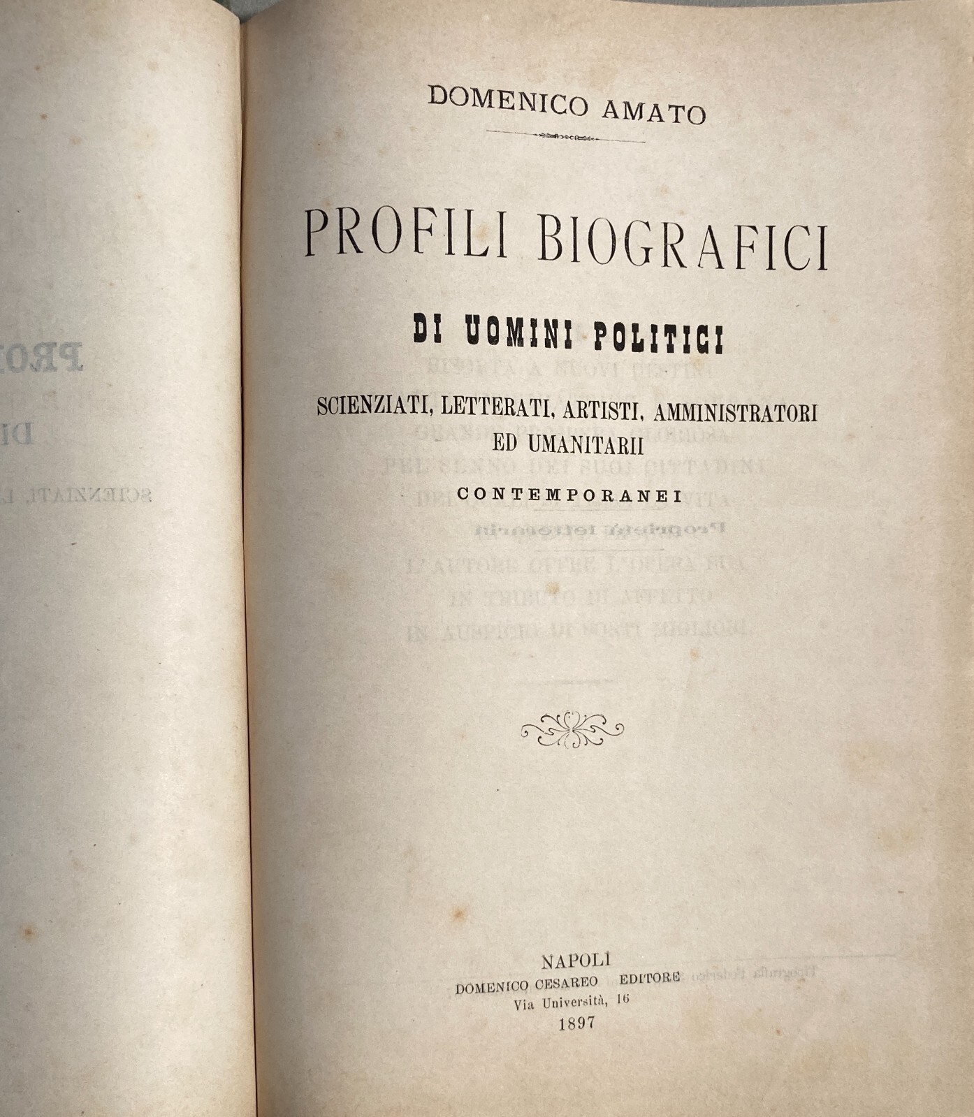Profili Biografici: Biografie Di Politici, Letterati, Artisti E Casa Savoia