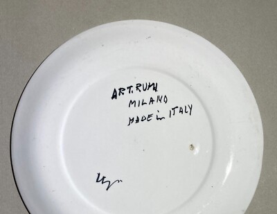 Piatto In Ceramica Artistica Art Rumi Milano, Decoro Con Figura Femminile