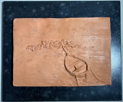 Scultura In Terracotta Di Tobia De Candia Marina Con Barca