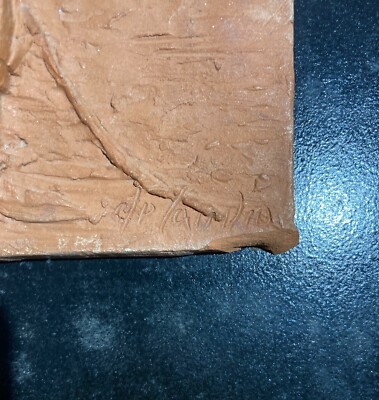 Scultura In Terracotta Di Tobia De Candia Marina Con Barca