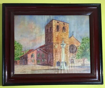 Religious Art and Architecture in Trieste: View of San Giusto, Painting by the Artist Perich