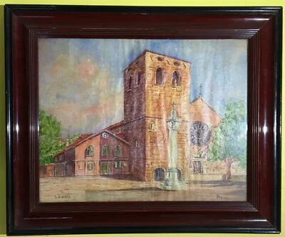 Religious Art and Architecture in Trieste: View of San Giusto, Painting by the Artist Perich