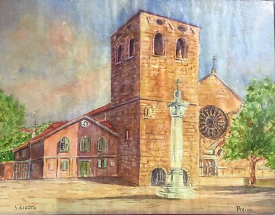 Arte E Architettura Religiosa A Trieste: Veduta Di San Giusto, Dipinto Dell'Artista Perich