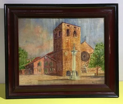 Religious Art and Architecture in Trieste: View of San Giusto, Painting by the Artist Perich