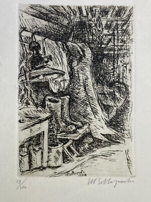 Mario Bellagamba, Capanno Di Pesca, Incisione All'Acquaforte, 1974