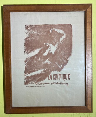 Arte, Francia: Illustrazione Liberty Pubblicitaria 'La Critique'   Durangel, 1897