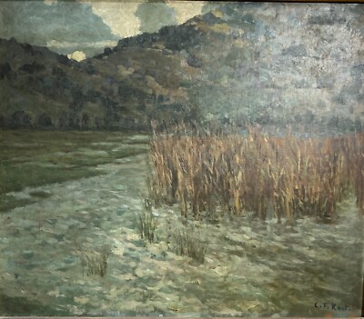 Arte Contemporanea: Carlo Fortunato Rosti, Paesaggio Lacustre ("Il Canneto")