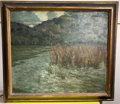 Arte Contemporanea: Carlo Fortunato Rosti, Paesaggio Lacustre ("Il Canneto")