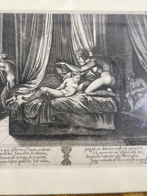 Arte Antica: Agostino Veneziano (De Musi), Incisore Salamanca. Favola Di Psiche, '500.