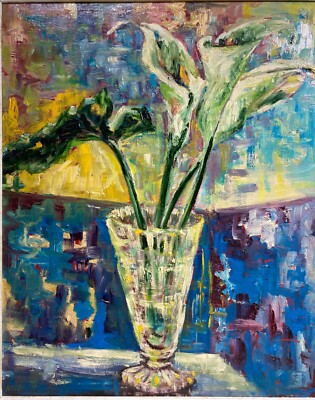 Vaso Con Calle   Nicoletti   Olio Su Compensato