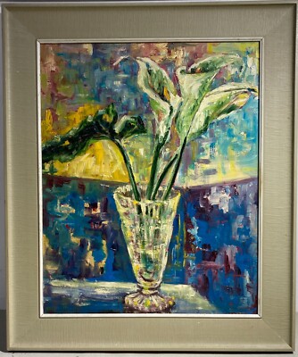 Vaso Con Calle   Nicoletti   Olio Su Compensato