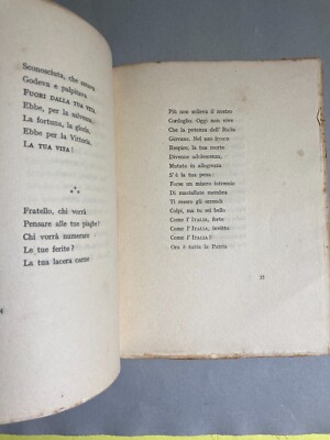Militaria   Grande Guerra   Coselschi   Poema Del Soldato Ignoto   1925
