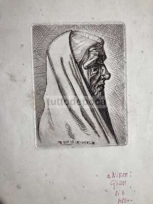Gian Carlo Polidori, Ritratto Di Anziana Donna (Incisione Originale)