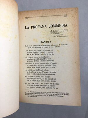 La Profana Commedia. Poema Tragicomico In 34 Canti (1915)