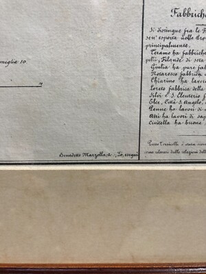 Antica Cartografia Abruzzo Ultra I° Teramo, Pescara E Penne Benedetto Marzolla, 1829