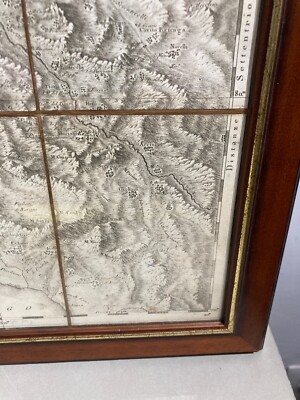 Antica Cartografia Abruzzo: L'Aquila, Rieti, Avezzano, Lago Fucino. Rizzi Zannoni