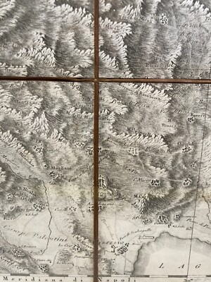 Antica Cartografia Abruzzo: L'Aquila, Rieti, Avezzano, Lago Fucino. Rizzi Zannoni