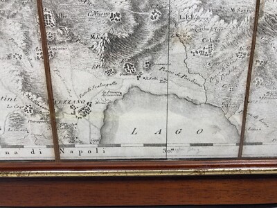 Antica Cartografia Abruzzo: L'Aquila, Rieti, Avezzano, Lago Fucino. Rizzi Zannoni