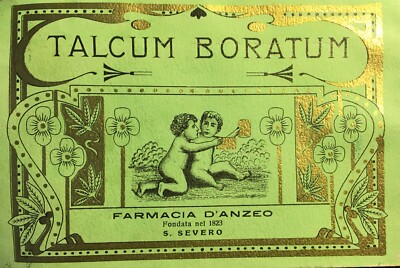 Farmacia, Cosmesi, Antica Pubblicità Farmaceutica: Busta Per Talco Borato