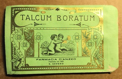Farmacia, Cosmesi, Antica Pubblicità Farmaceutica: Busta Per Talco Borato