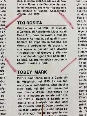 Rosita Tixi, "Testa Di Vecchio", Due Disegni Originali, Genova, Anni '30