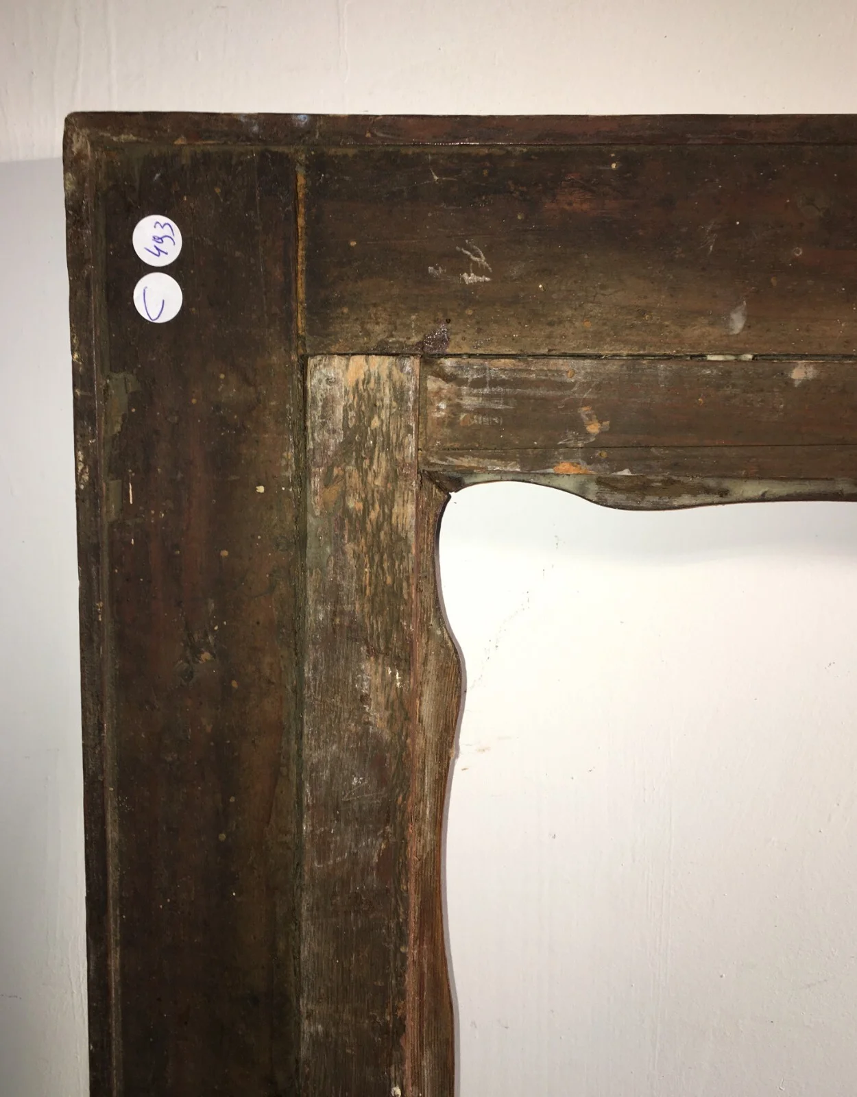 Large Decorative Wood Frame from the Mid-19th Century