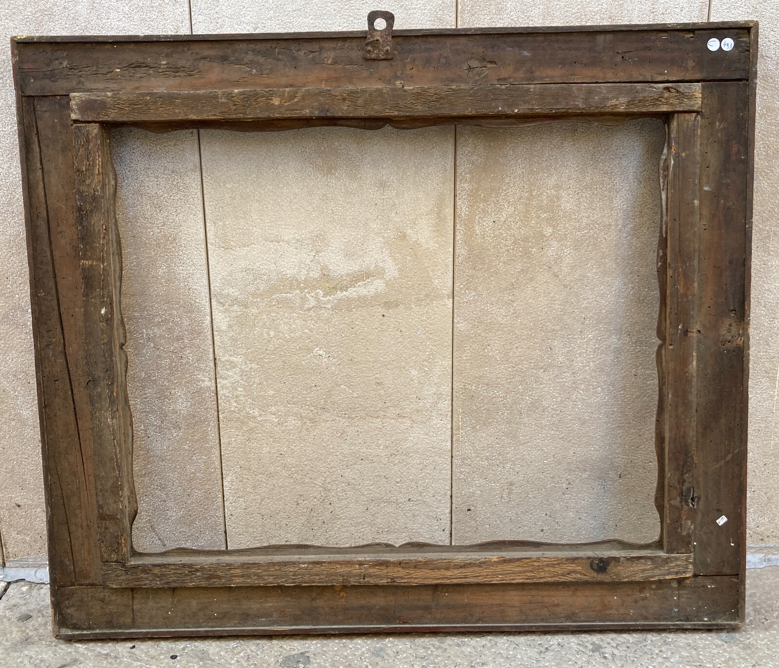 Grande Cornice Decorativa In Legno Della Metà Del XIX Secolo