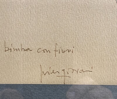 Piergiovanni: Bimba Con Fiori. Dipinto Originale Del Novecento