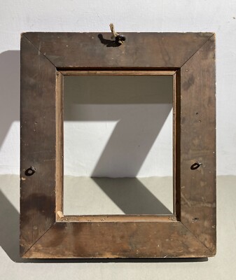 Cornice Antica In Legno Con Decori Floreali In Rilievo