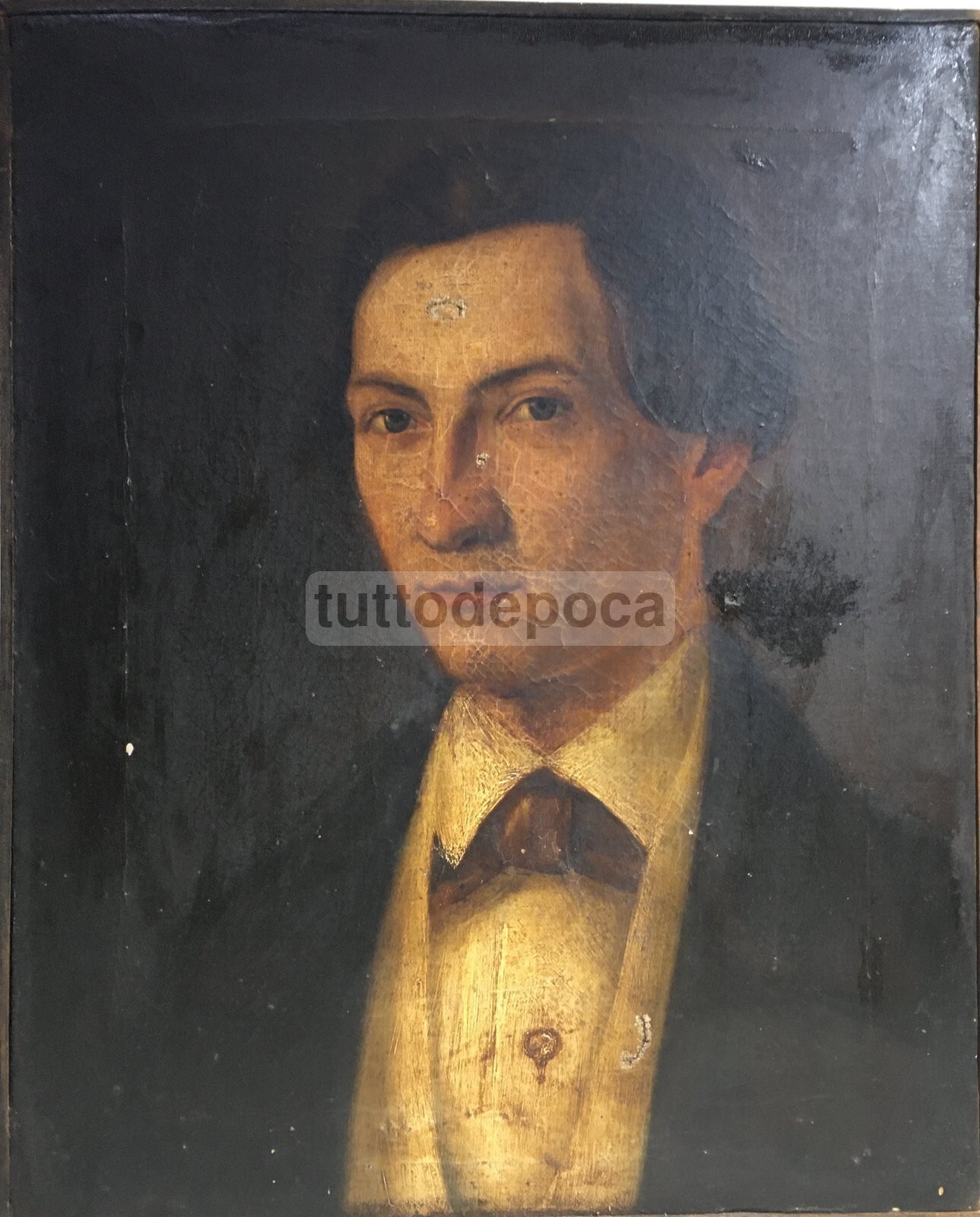 Ritratto Di Personaggio Pugliese, Artista Dell'800, Napoli, De Gregorio   Parisi