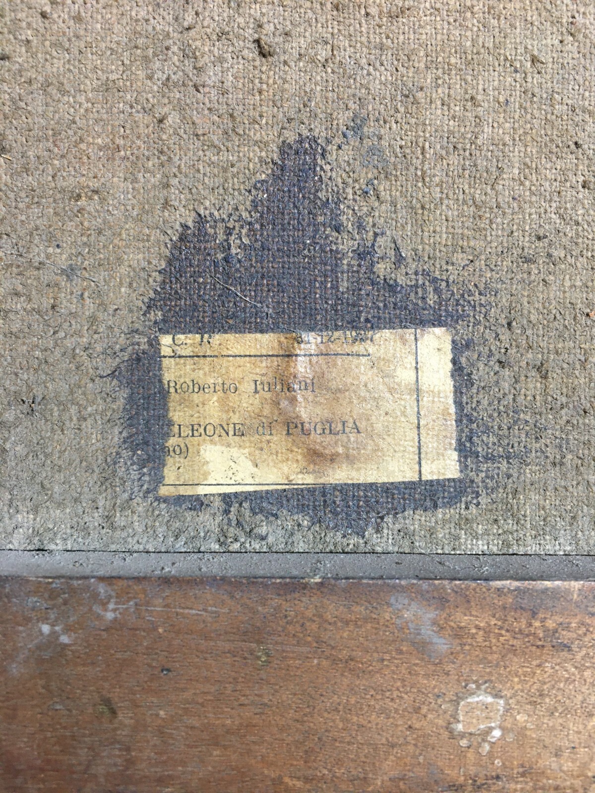 Ritratto Di Personaggio Pugliese, Artista Dell'800, Napoli, De Gregorio   Parisi