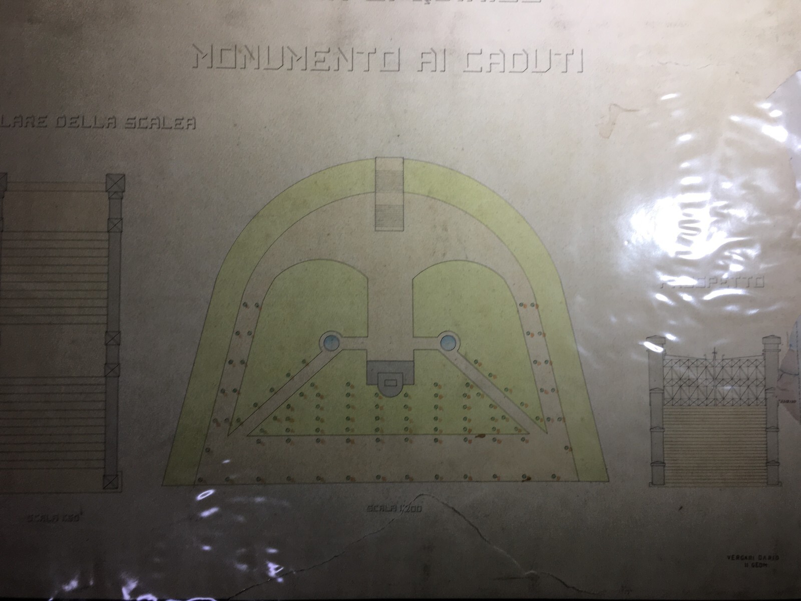 Serra S. Quirico: Progetto Per Monumento Ai Caduti   Disegno Architettonico Di Dario Vergari