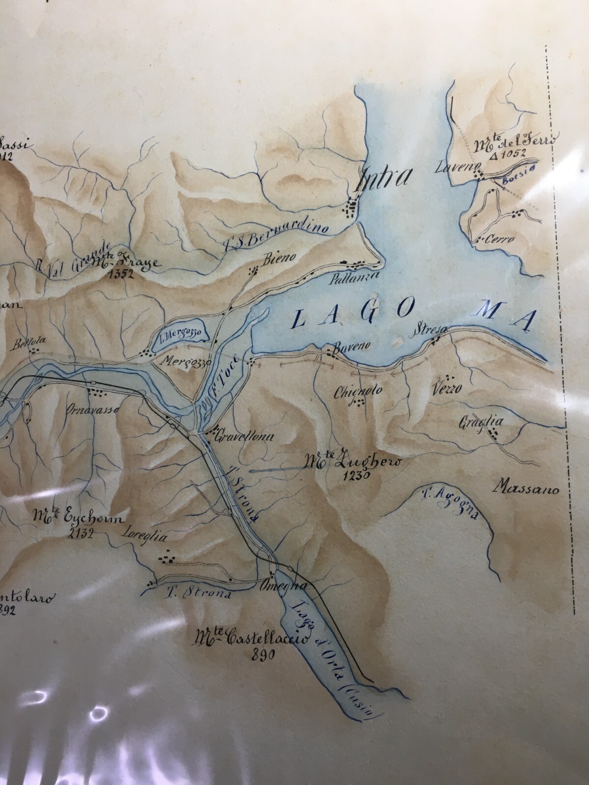 Valico Del Sempione: Mappa Topografica E Cartografica (1906)