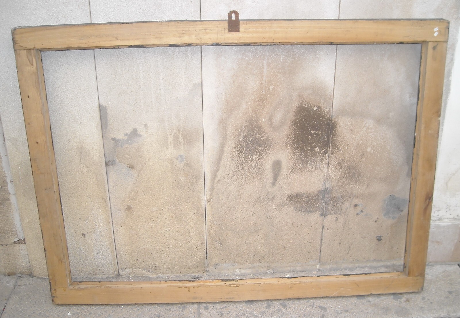 Antica Grande Cornice In Legno Ebanizzato Lineare