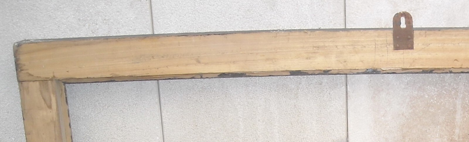Antica Grande Cornice In Legno Ebanizzato Lineare