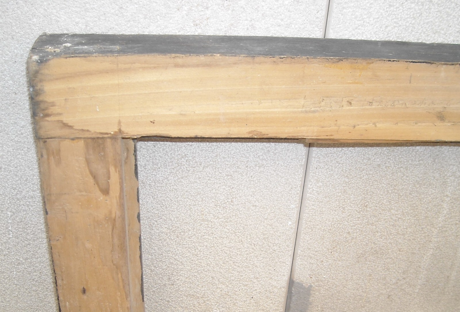 Antica Grande Cornice In Legno Ebanizzato Lineare