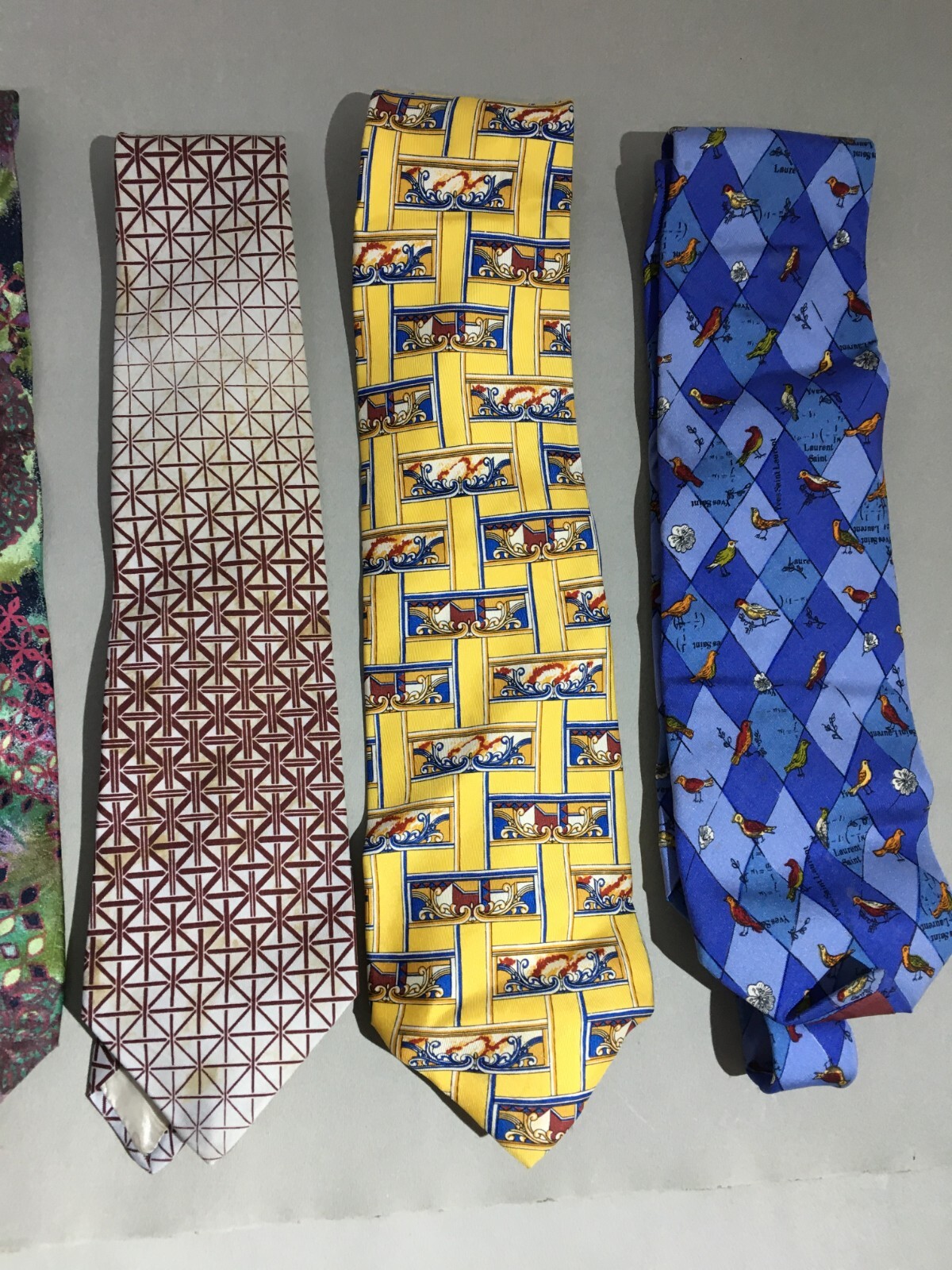 Abbigliamento Maschile Vintage: Cravatte In Tessuti Decorati
