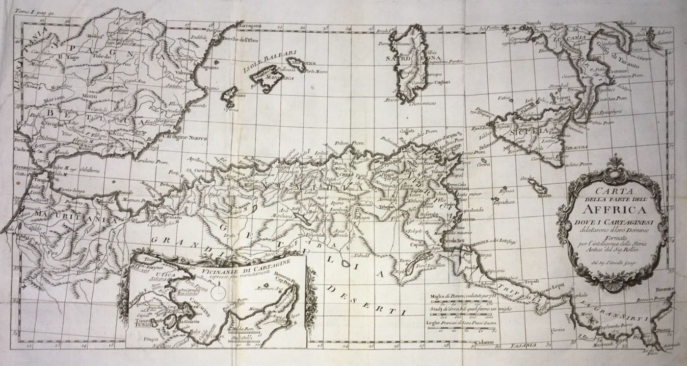 Antica Cartografia: Sicilia, Calabria, Sardegna, Baleari, Malta, Africa E Spagna