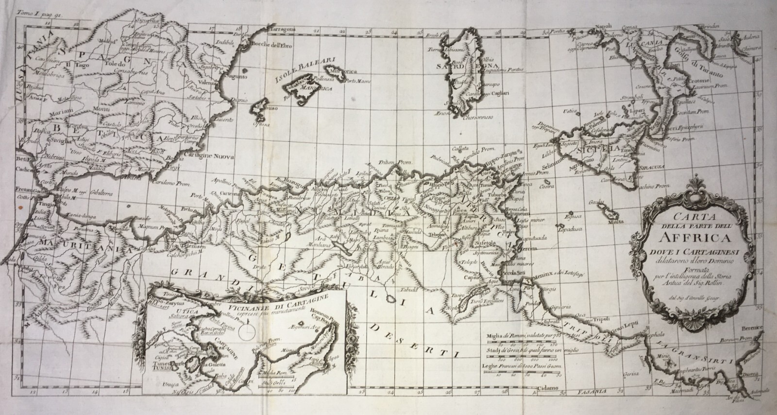 Antica Cartografia: Sicilia, Calabria, Sardegna, Baleari, Malta, Africa E Spagna