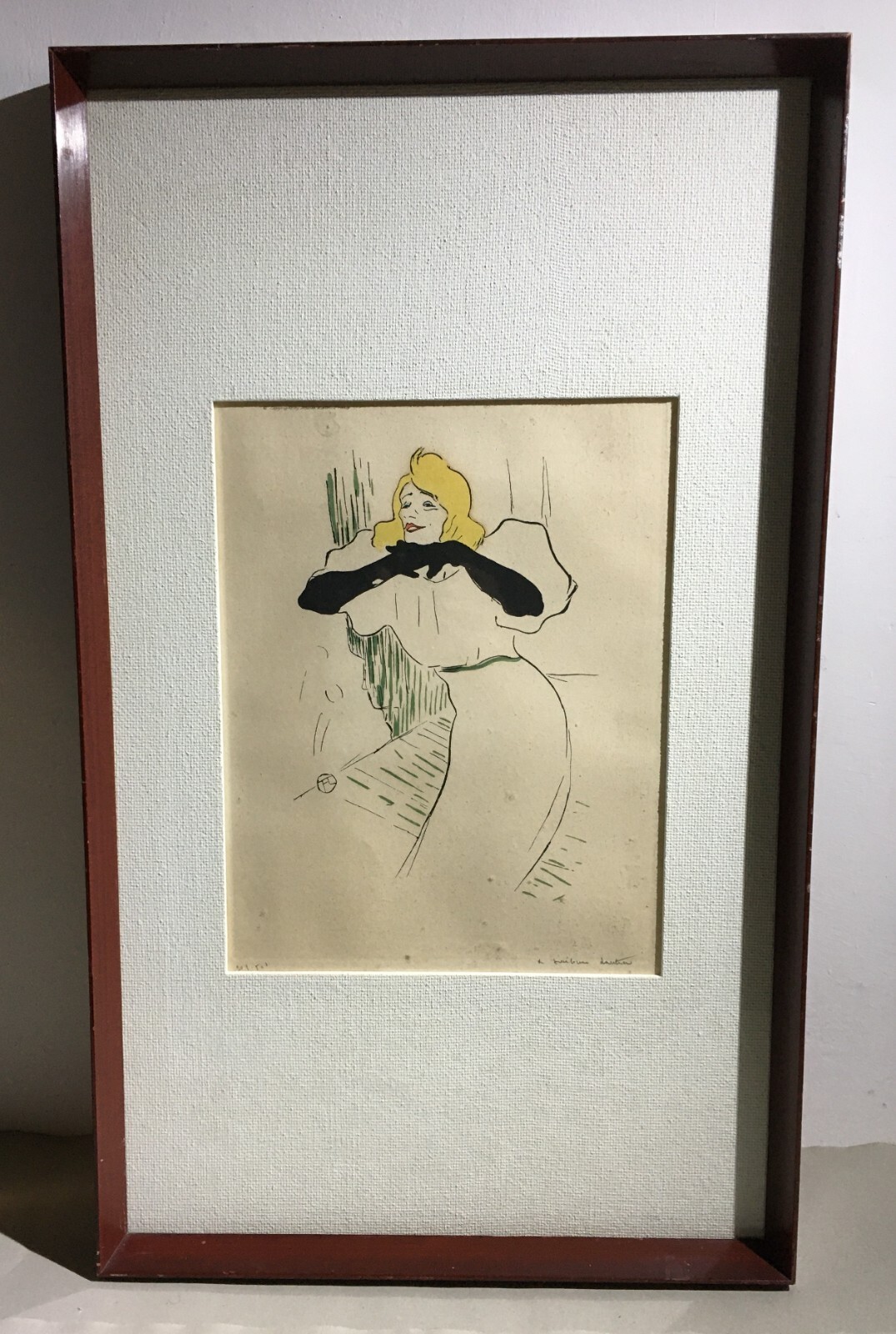 Henri De Toulouse Lautrec: Yvette Gilbert, Stampa Decorativa (riedizione Anni '50)