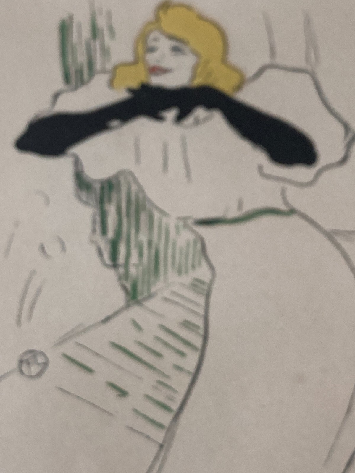 Henri De Toulouse Lautrec: Yvette Gilbert, Stampa Decorativa (riedizione Anni '50)