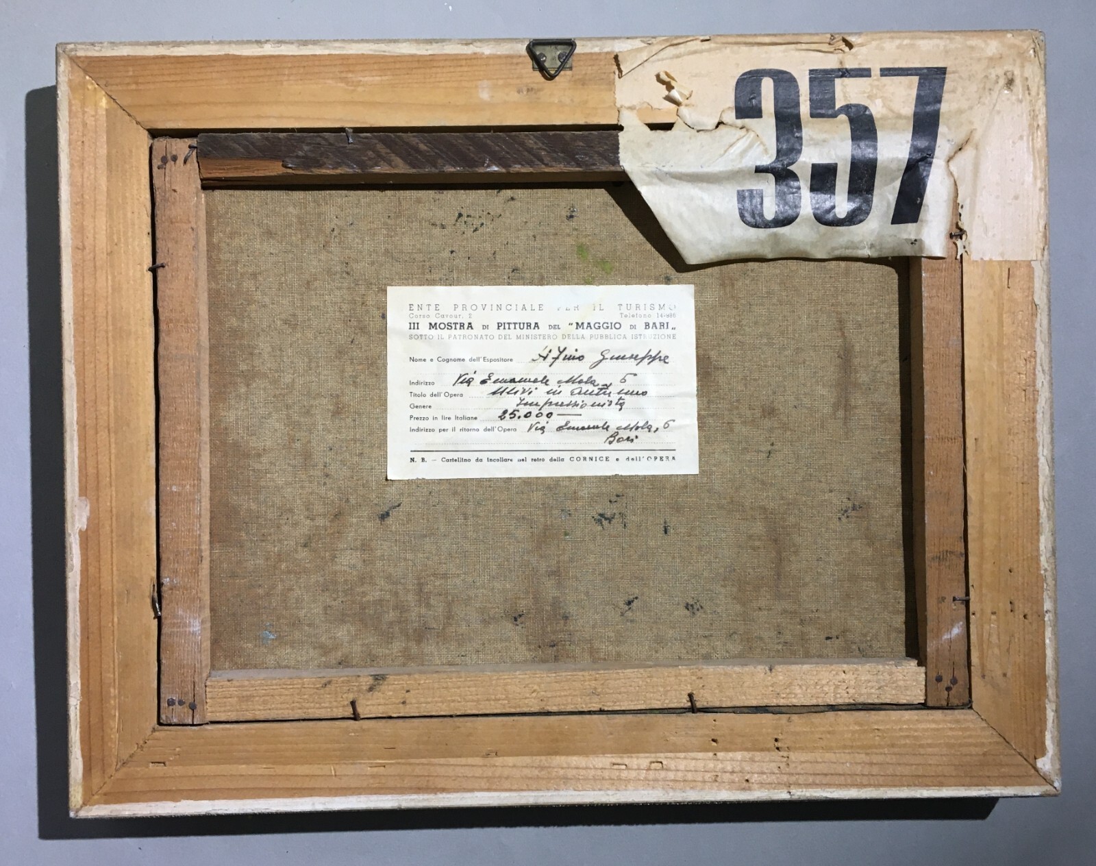 Arte Del '900, Puglia: Giuseppe Di Fino   Ulivi In Autunno (Mostra Maggio Di Bari)