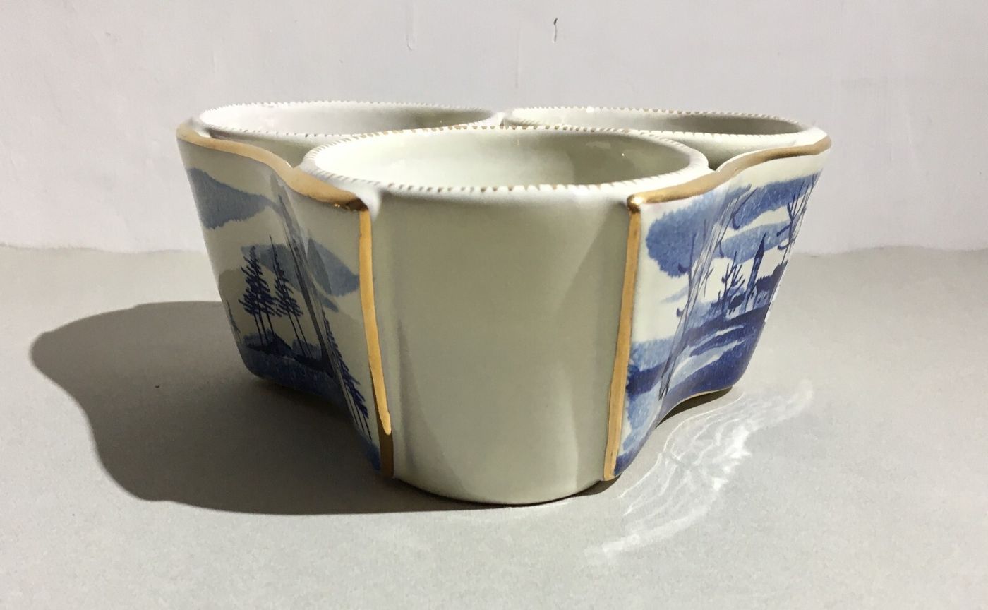 Ceramica Da Collezione, Soprammobile Decorativo La Quercia Con Tre Dipinti