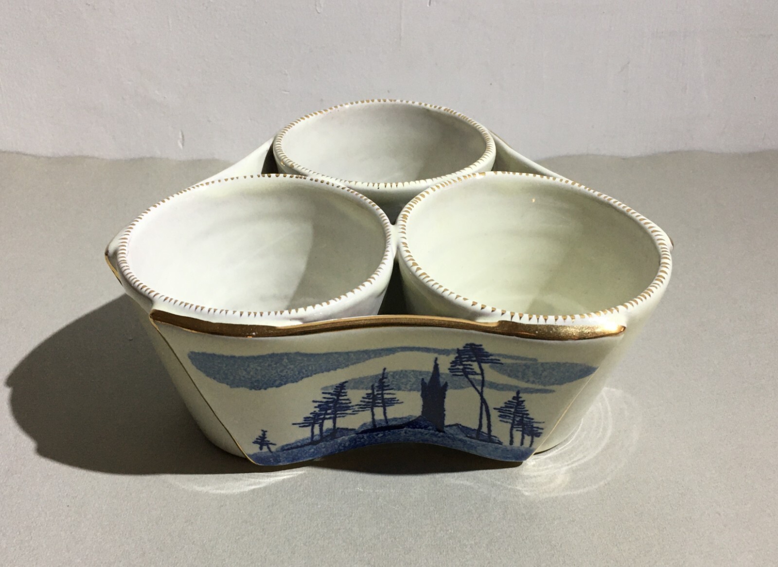 Ceramica Da Collezione, Soprammobile Decorativo La Quercia Con Tre Dipinti